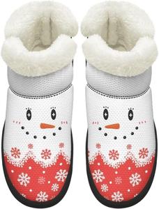 Женские зимние ботинки для снега, противоскользящие, с утепленным мехом, для ходьбы, уличные туристические ботинки Chririnla, Smiling Snowman