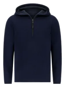 Толстовка с воротником на молнии и капюшоном Boggi Milano, синий