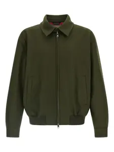 Мелтонская рубашка-куртка на молнии с длинными рукавами Baracuta, зеленый