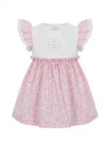 Платье с цветочным принтом и оборками Lapin House, белый