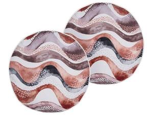 Подушка Beliani 2 шт SEBORGA, 40x40x40 см цвет schwarz/braun/weiß