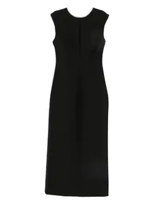 Платье миди с декорированным воротником Róhe, черный