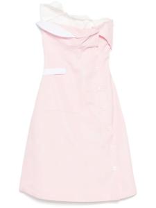 Miu Miu многослойное платье миди, розовый