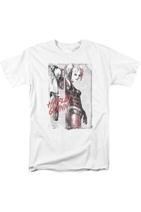 Футболка с коротким рукавом Batman Ink Wash Harley для взрослых Gildan, белый