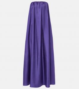 Длинное платье из плиссированного шелка Edda Max Mara, Iris