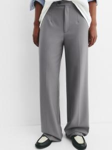 Свободные плиссированные брюки Pull&Bear, серо-коричневый