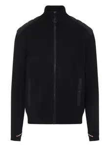 Кардиган с застежкой-молнией на плечах Moncler Grenoble, черный