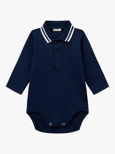 Детский хлопковый комбинезон с длинными рукавами Benetton, Blue
