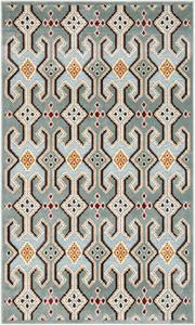 Ковер SAFAVIEH, 79 x 122 см, Paradise Collection, Blue & Multi, дизайн Boho Viscose, идеально подходит для помещений с высокой проходимостью: прихожая, гостиная, спальня (PAR152-110)