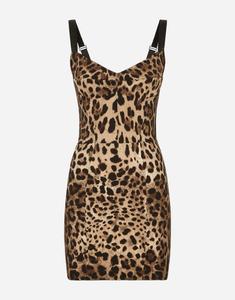 Корсетное платье Dolce & Gabbana, анималистичный принт
