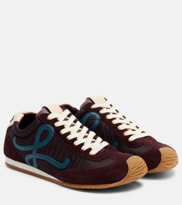 Кроссовки Flow Runner 2.0 с замшевыми вставками Loewe, Burgundy/Duck Blue/Dough
