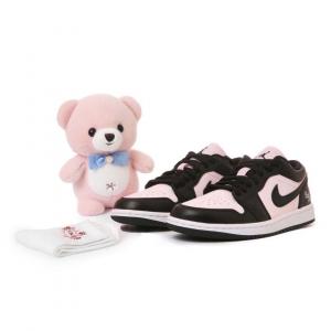 Кроссовки Air Jordan 1 Vintage Basketball Shoes Women's Low-top Pink, черный