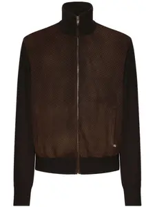 Dolce & Gabbana бомбер на молнии, коричневый