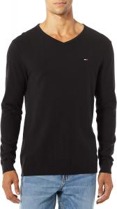 Мужской свитер Tommy Hilfiger Original с V-образным вырезом, Tommy Black