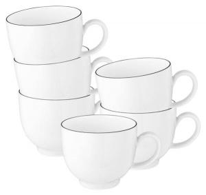 Кофейная чашка Seltmann Weiden Lido Black Line 6tlg, 9x11x9 см, белый