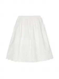Юбка с английской вышивкой Bonpoint, белый