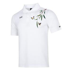 Быстросохнущая короткая футболка-поло Unisex Under Armour, белый