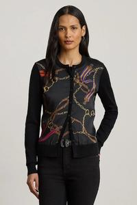 Хлопковый кардиган Lauren Ralph Lauren, черный