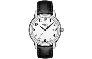 Carlson Collection часы для мужчин с кварцевым механизмом 40 мм белый циферблат корпус из нержавеющей стали кожаный ремешок TISSOT, белый Dial Belt