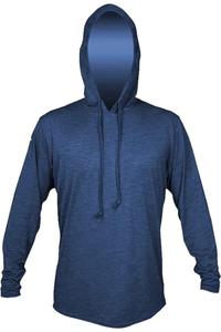 Футболка с капюшоном ANETIK Low Pro Tech, цвет navy heathered