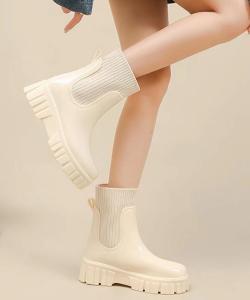 Короткие резиновые сапоги на толстой подошве Aimoha - Select -, цвет Off White