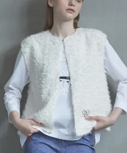 Жилет, похожий на перышко Studio Picone, цвет White(090)