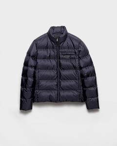 Пуховик средней плотности из переработанного нейлона Prada, синий