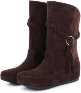 Женские формальные туфли с шнуровкой, с круглым носком и без застежки FAZAIQILUO, Coffee