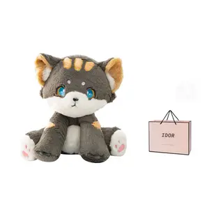 IDOR Плюшевая кукла, милый котенок, супермягкая, маленькая голубая кошка, высота 38 см