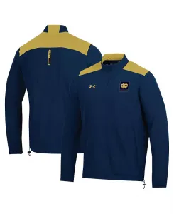 Мужская полутолстовка Notre Dame Fighting Irish 2023 Motivate в синем цвете Under Armour