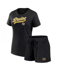Женская футболка и шорты Boston Bruins Start to Finish Combo Pack Fanatics