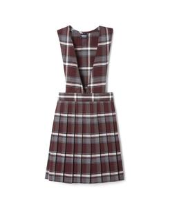 Плиссированный клетчатый джемпер с V-образным вырезом для больших девочек French Toast