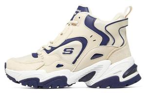 Кроссовки Stamina V2 Chunky женские средней высоты бежево-синие Skechers