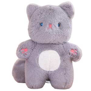 Мягкая и милая тканевая кошка плюшевая кукла Fox fairy, серый