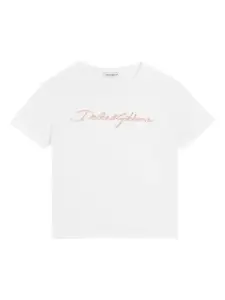 Футболка с логотипом Dolce & Gabbana Kids, белый