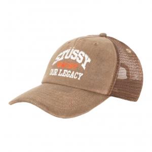 Кепка Our Legacy Work Shop Low Profile Trucker Stussy, коричневый