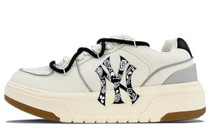 Кроссовки для скейтбординга Chunky Liner, унисекс, низкие, черные/бежевые Mlb