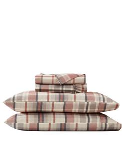 Комплект постельного белья Highland Plaid с очень глубокими карманами, плотность ткани 300 нитей, 4 предмета, размер California King Southshore Fine Linens, Red