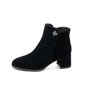 Ботильоны женские 5,5 см COMELY, Black Pigskin Leather