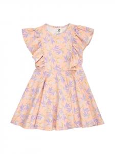 Müsli Платье с короткими рукавами, цвет персиковый/цветочный/мечтательный