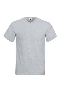 Легкая футболка с V-образным вырезом и короткими рукавами Fruit of the Loom, серый