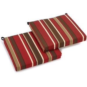 Подушка для стула из пряденного полиэстера Blazing Needles размером 20 на 19 дюймов (набор из двух штук), цвет Monserrat Sangria