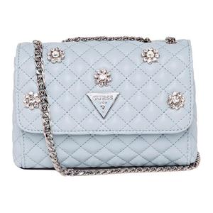 GUESS Синтетическая кожаная сумка конверт Средняя женская наплечная сумка Голубая, Blue