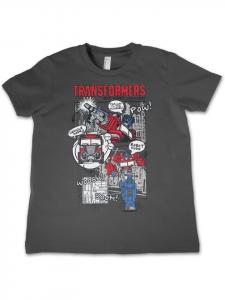 Футболка Transformers Pow Woosh Boom! Kids Tee серого цвета Transformers