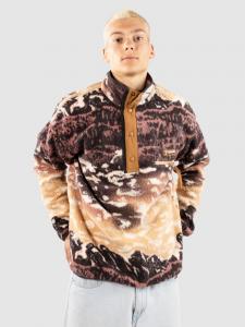 Флисовый пуловер Columbia Helvetia II Printed Half Snap Fleece Half-Zip Fleece Pullover, camel brown sisters