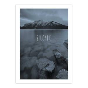 Фреска Komar Word Lake Silence, 50x70x0,1 см цвет schwarz/grau