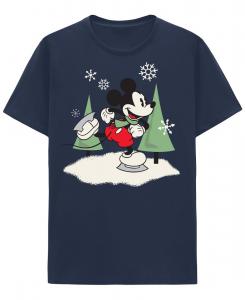 Мужская футболка с круглым вырезом и изображением Микки Мауса на коньках Hybrid Apparel, Navy