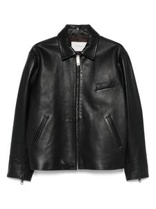 Кожаная куртка-бомбер Second/Layer, черный