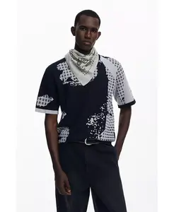 Мужская футболка с принтом жаккард Desigual, черный