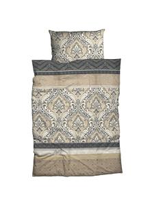 Постельное белье Verena бежевого и антрацитового цветов Traumschlaf, 200x220 (2x 80x80 см)